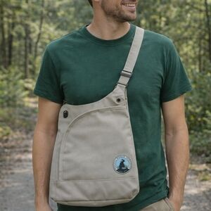 National Wildlife Federation Messenger CrossBody Shoulder Bag Grey/Taupe